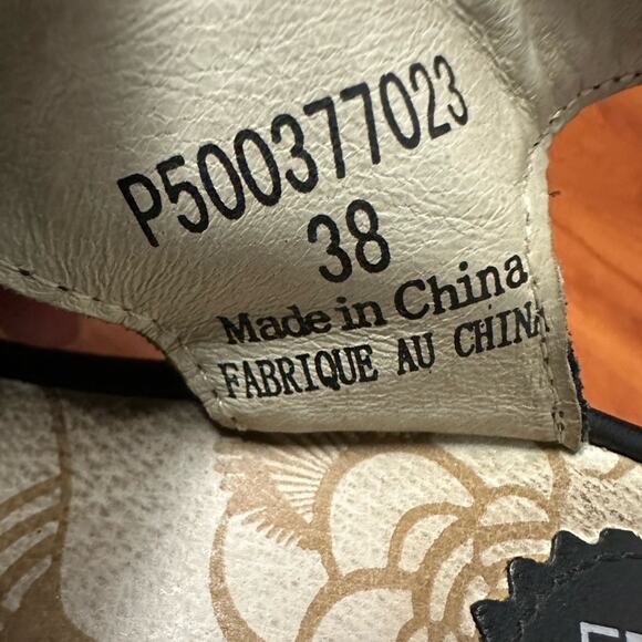 Fly London Ylva Lace Up Wedge Sandals Womens 38 7-7.5 Black Summer Open Toe - Picture 12 of 13